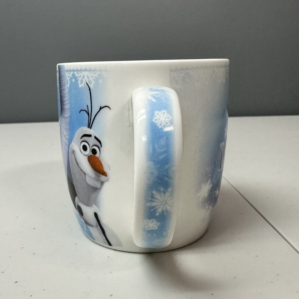 Disney Frozen Elsa and Anna "Let is Snow" 12 Ounce Porcelain Zaki Mug Gift - Picture 2 of 6